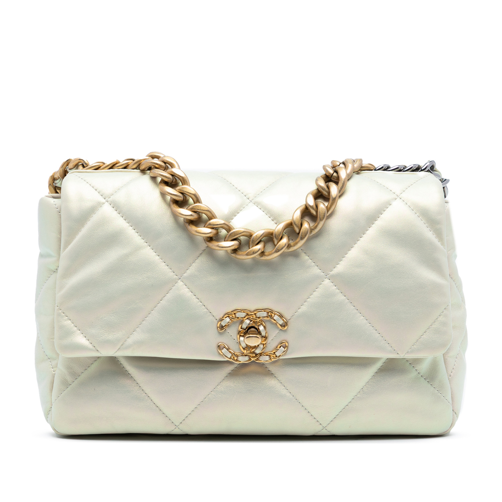 Pre-Loved Chanel Large Iridescent Lambskin 19 Flap